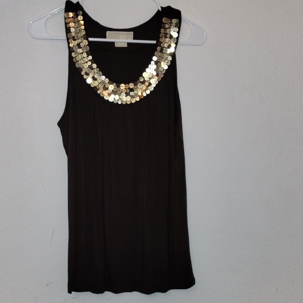 MICHAEL Michael Kors Gold Sequin Tank Top